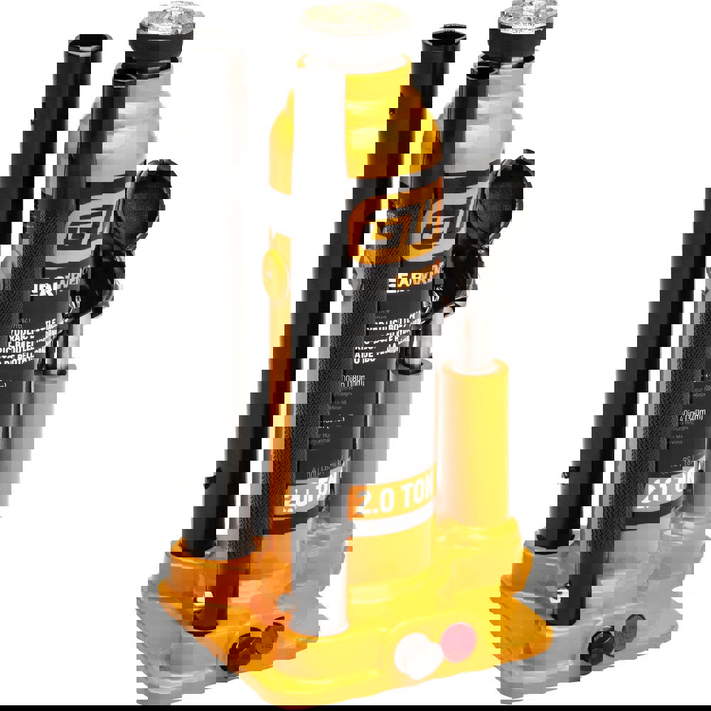 Manual Bottle, Screw, Ratchet & Hydraulic Jacks; Jack Type: Hydraulic Bottle Jack ; Load Capacity (Tons): 2 ; Minimum Height (Inch): 7 ; Maximum Height (Inch): 13-1/4 ; Base Diameter (Decimal Inch): 3.6 ; Base Length (Decimal Inch): 4.1