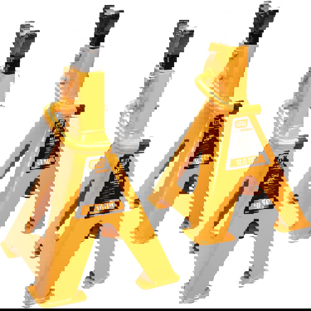 Jack Stands & Tripods; Jack Stand Type: Ratcheting Jack Stand ; Load Capacity (Lb.): 12 ; Load Capacity (Ton): 12 (Inch); Minimum Height (Inch): 17-1/2 ; Minimum Height (Inch): 17.5000 ; Maximum Height (Inch): 27.5