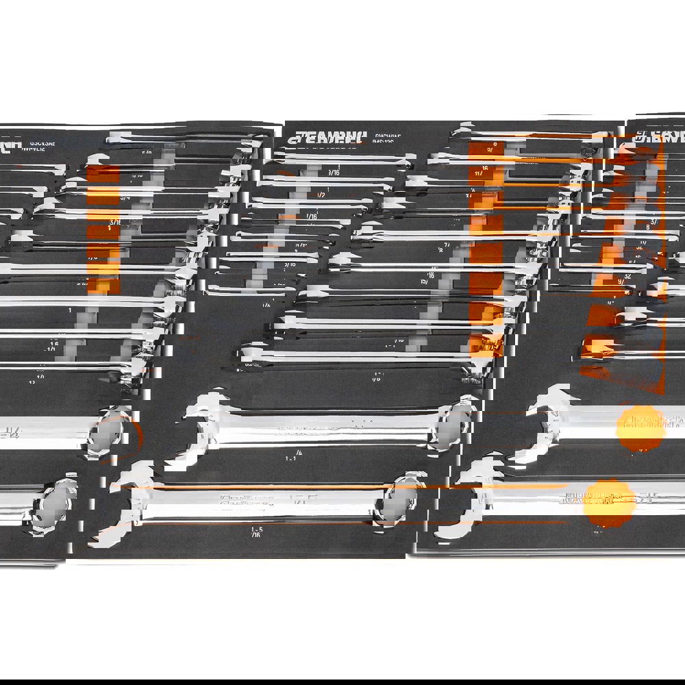 Wrench Sets; System Of Measurement: Inch ; Size Range: 1/4 in - 1-1/8 in ; Container Type: Foam Module ; Material: Alloy Steel ; Non-sparking: No ; Corrosion-resistant: Yes