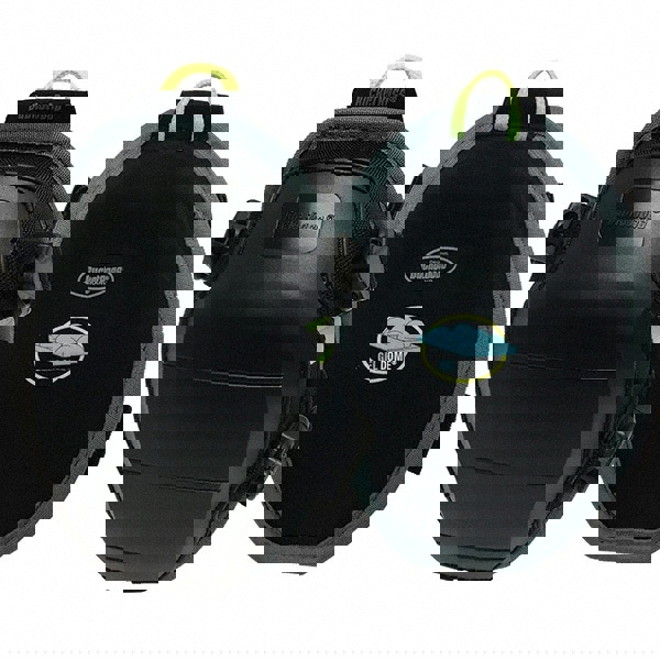 Knee Pad: 2 Strap, Plastic Cap, Buckle Closure, Universal