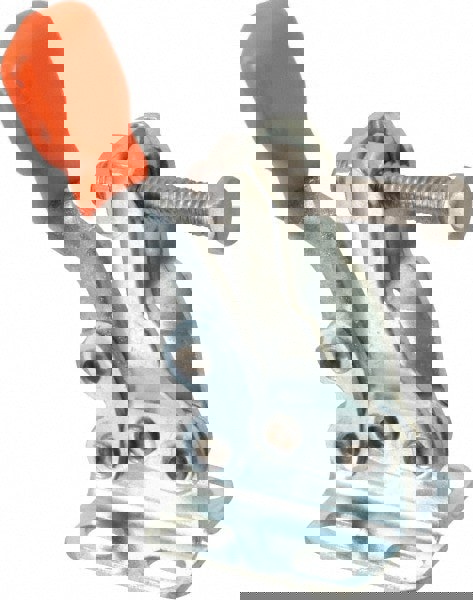 Manual Hold-Down Toggle Clamp: Horizontal, 100 lb Capacity, U-Bar, Flanged Base