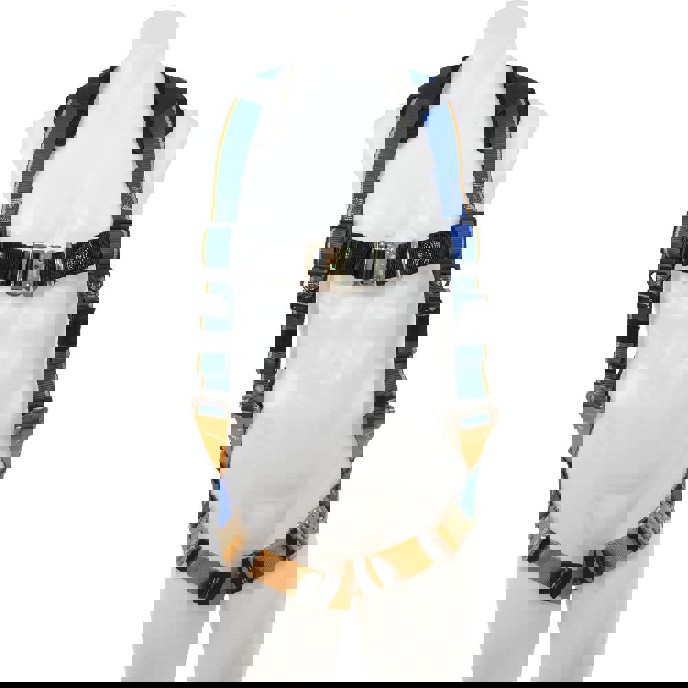 Fall Protection Harnesses: 400 Lb, Back and Side D-Rings Style, Size 2X-Large, For Climbing, Back & Hips