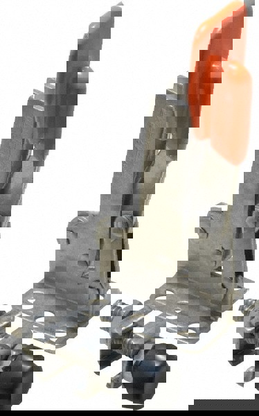 Manual Hold-Down Toggle Clamp: Horizontal, 200 lb Capacity, U-Bar, Flanged Base