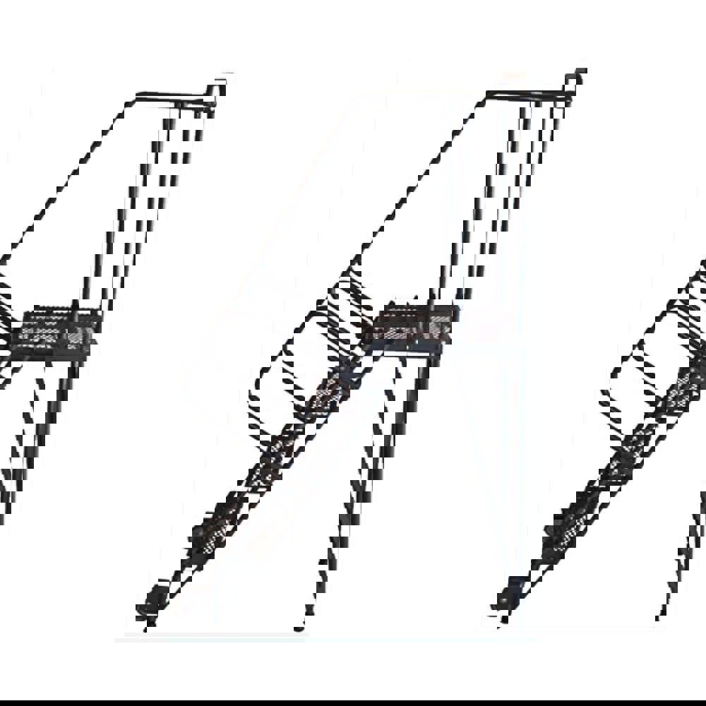 Steel Tilt & Roll Rolling Ladder: 3 Step