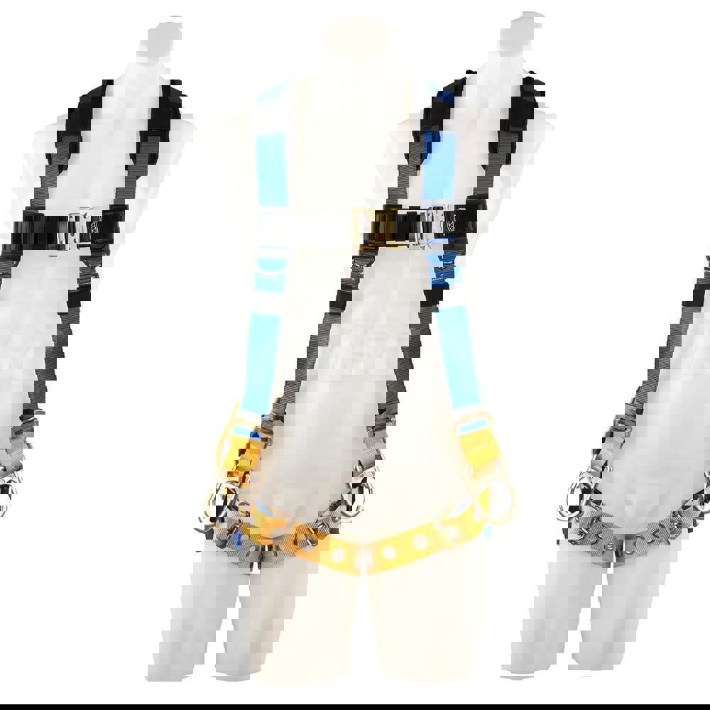 Fall Protection Harnesses: 400 Lb, Back and Side D-Rings Style, Size X-Large, For Positioning, Back & Hips