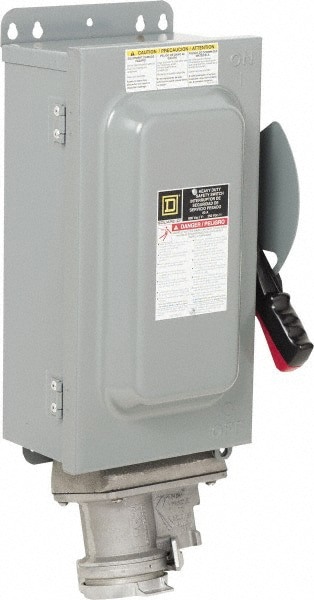 Safety Switch: NEMA 12 & 3R, 60 Amp, 600VAC, Fused