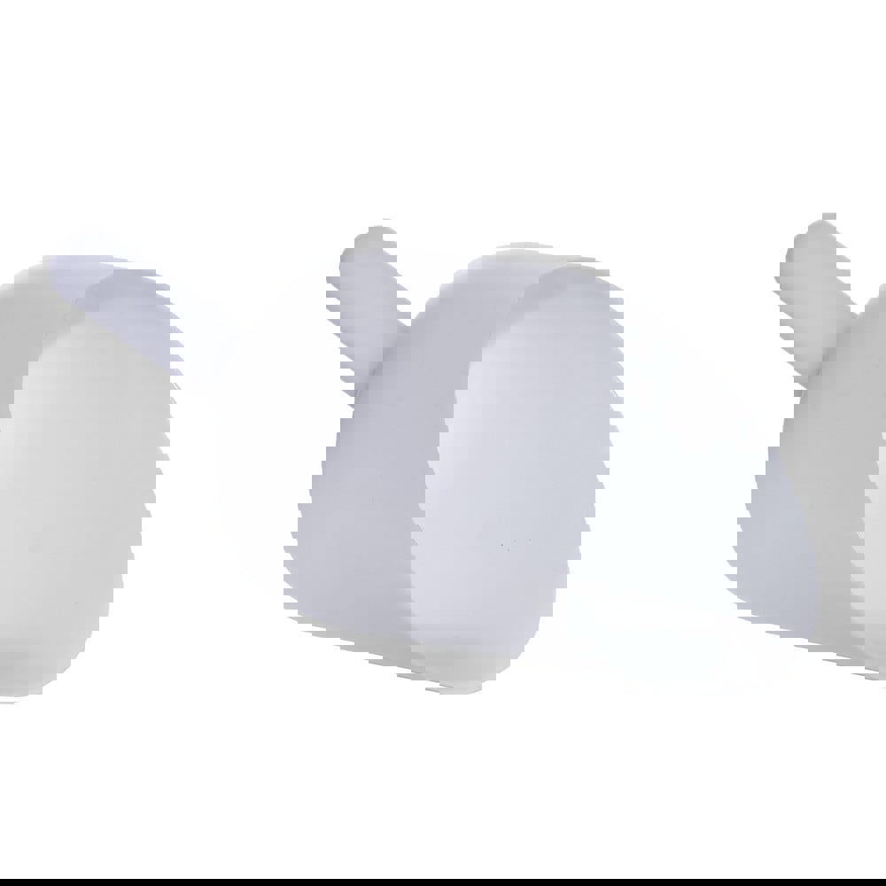 64 oz White Polyethylene Round Bottom Scoop