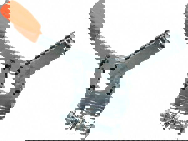 Manual Hold-Down Toggle Clamp: Horizontal, 400 lb Capacity, U-Bar, Flanged Base