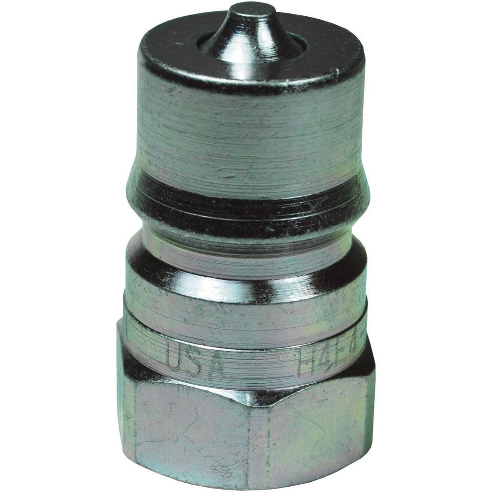 Hydraulic Hose Fittings & Couplings; Type: ISO-B Steel Mill 'Slide Gate' Female Threaded Plug ; Fitting Type: Female Plug ; Hose Inside Diameter (Decimal Inch): 0.5000 ; Hose Size: 1/2 ; Material: Steel ; Thread Type: NPTF