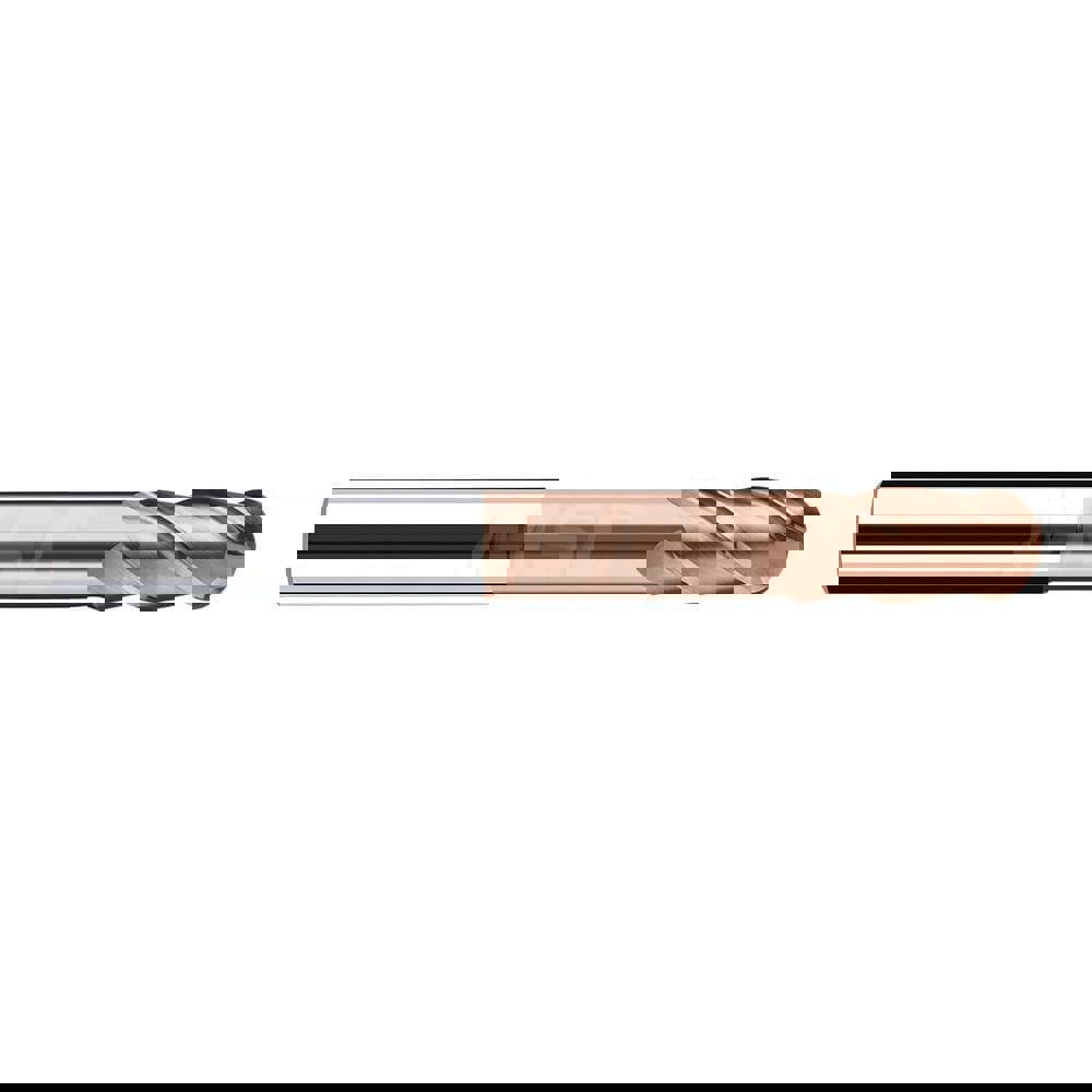 Ball End Mill: 3.00 mm Dia, 6.00 mm LOC, 4 Flute, Solid Carbide