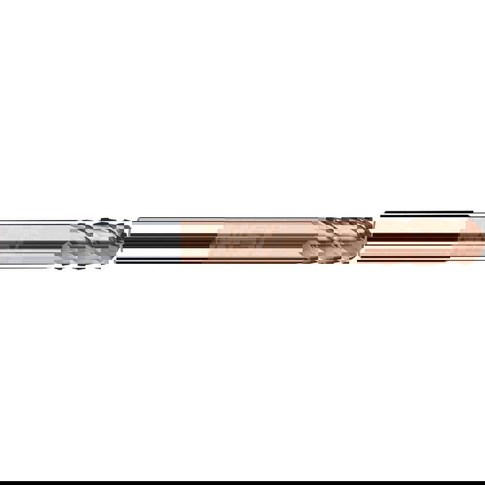 Ball End Mill: 2.00 mm Dia, 4.00 mm LOC, 4 Flute, Solid Carbide