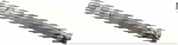 Square End Mill: 3/8'' Dia, 1'' LOC, 3/8'' Shank Dia, 5'' OAL, 4 Flutes, High Speed Steel