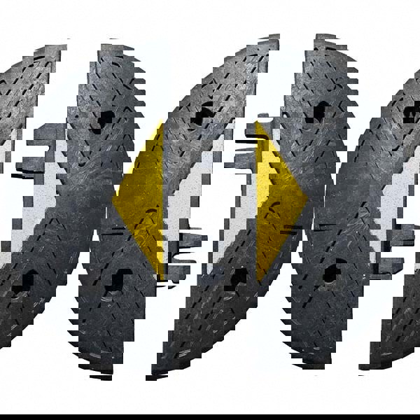 Speed Bumps, Parking Curbs & Accessories; Type: Speed Bump ; Material: PVC ; Speed Bump Type: Speed Bump ; Length (Inch): 8 ; Color: Black; Yellow ; Height: 2