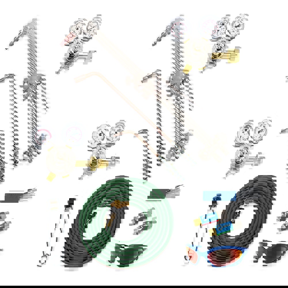 8 Inch Cutting Capacity, 40,125 BTU and HR Max Heating Capacity, 1/2 Inch Welding Capacity, Oxygen and Acetylene Torch Kit