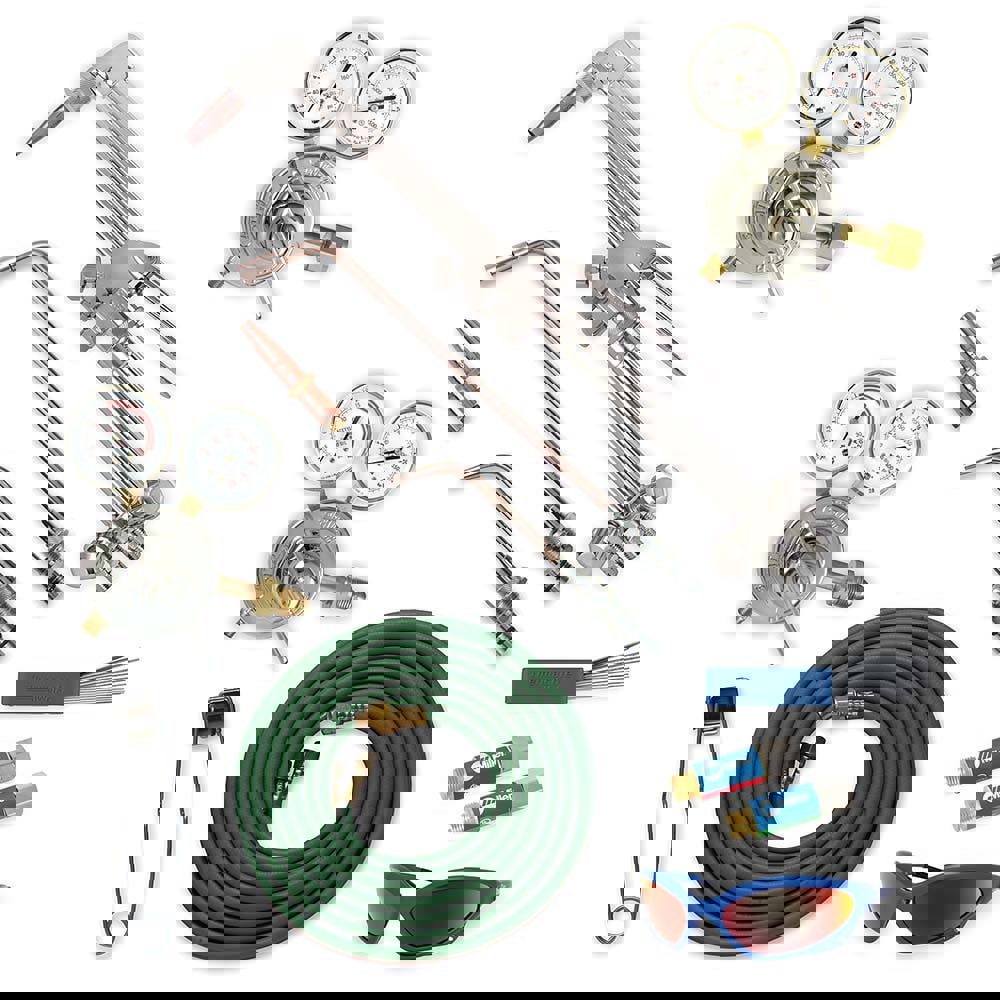 8 Inch Cutting Capacity, 40,125 BTU and HR Max Heating Capacity, 1/2 Inch Welding Capacity, Oxygen and Acetylene Torch Kit