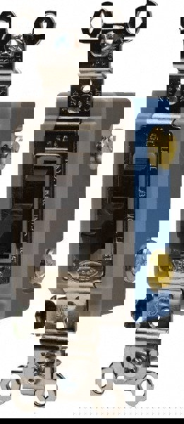 2 Pole, 120 to 277 VAC, 15 Amp, Industrial Grade Toggle Wall Switch