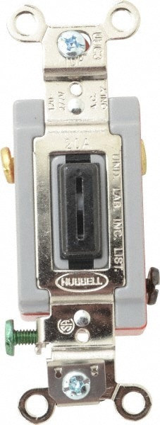 3 Pole, 120 to 277 VAC, 20 Amp, Industrial Grade Key Lock Three Way Switch