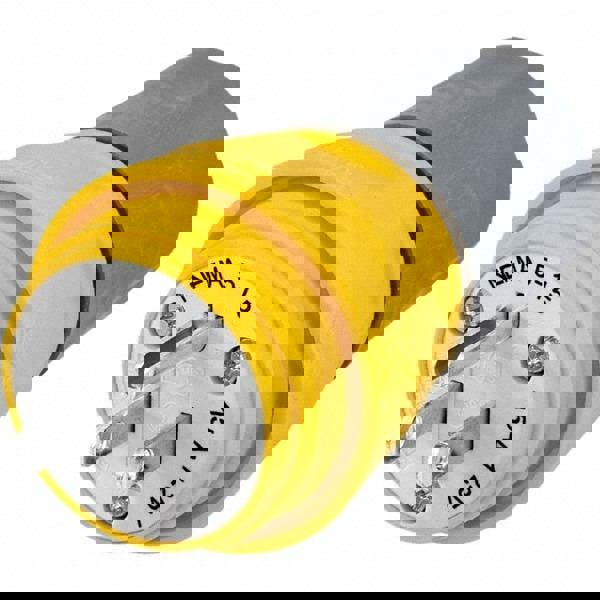 Straight Blade Plug: Industrial, 5-15P, 125VAC, Yellow