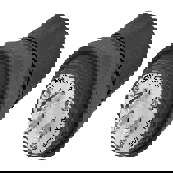 Straight Blade Plug: Industrial, 5-15P, 125VAC, Black