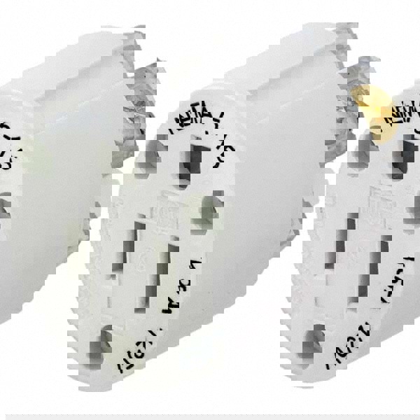 Straight Blade Connector: Industrial, 5-15R, 125VAC, Yellow