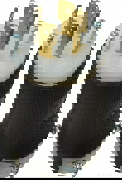 Locking Inlet: Plug, Industrial, L14-20P, 125 & 250V, Black & White