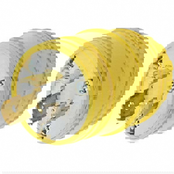 Locking Inlet: Plug, Industrial, L5-20P, 125V, Yellow