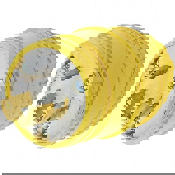 Locking Inlet: Plug, Industrial, L5-15P, 125V, Yellow