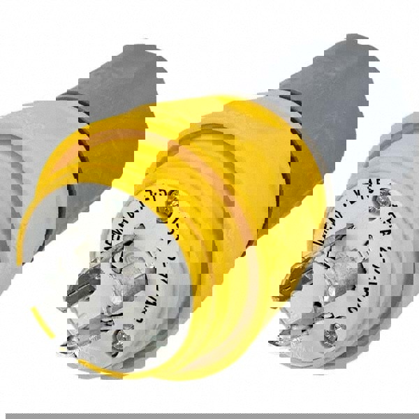 Locking Inlet: Plug, Industrial, L6-15P, 250V, Yellow