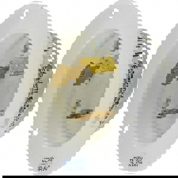 Locking Inlet: Inlet, Industrial, L6-30P, 250V, White