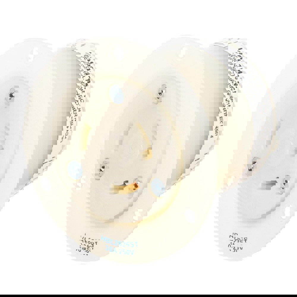 Twist Lock Receptacles; Receptacle Type: Single ; Mount Type: Screw ; Gender: Female ; Material: Nylon ; Color: White ; Flange Style: Flanged
