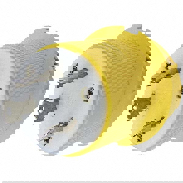 Locking Inlet: Plug, Marine, L6-30P, 250V, Yellow
