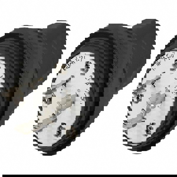 Locking Inlet: Plug, Industrial, L5-20P, 125V, Black