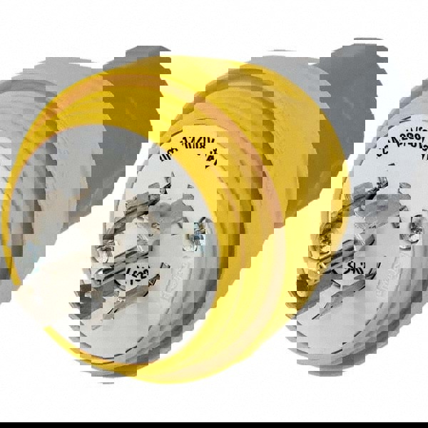 Locking Inlet: Plug, Industrial, L21-20P, 120 & 208V, Yellow