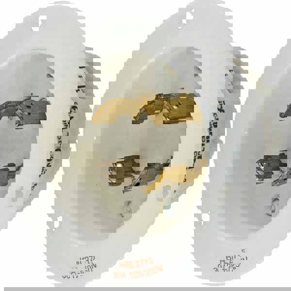 Locking Inlet: Inlet, Industrial, L14-30R, 125 & 250V, White