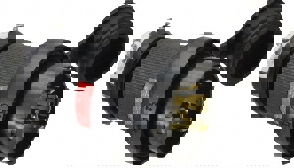 Locking Inlet: Plug, Industrial, L16-30P, 480V, Black & White