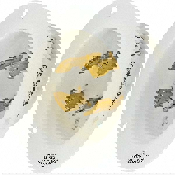 Locking Inlet: Inlet, Industrial, L17-30P, 600V, White