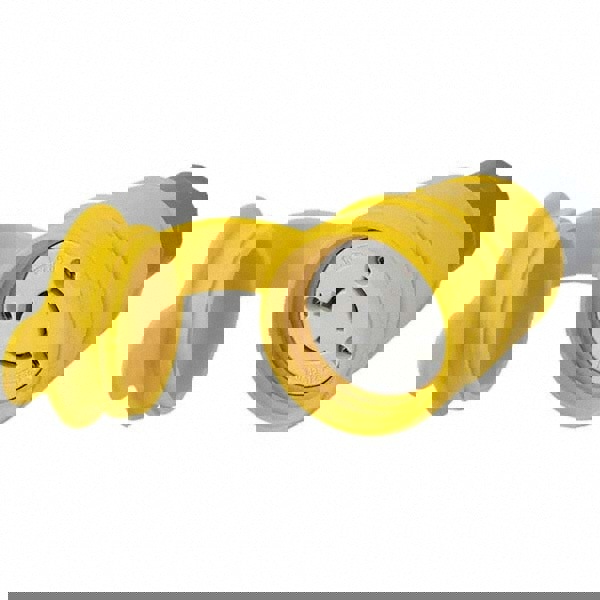 Locking Inlet: Plug, Industrial, Non-NEMA, 125 & 250V, Yellow