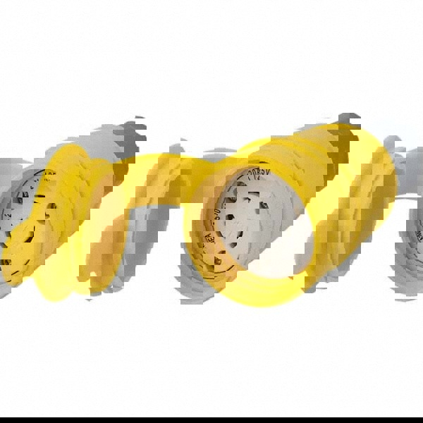 Locking Inlet: Connector, Industrial, L5-20R, 125V, Yellow