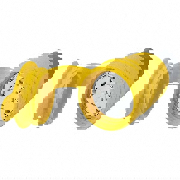 Locking Inlet: Connector, Industrial, L6-20R, 250V, Yellow
