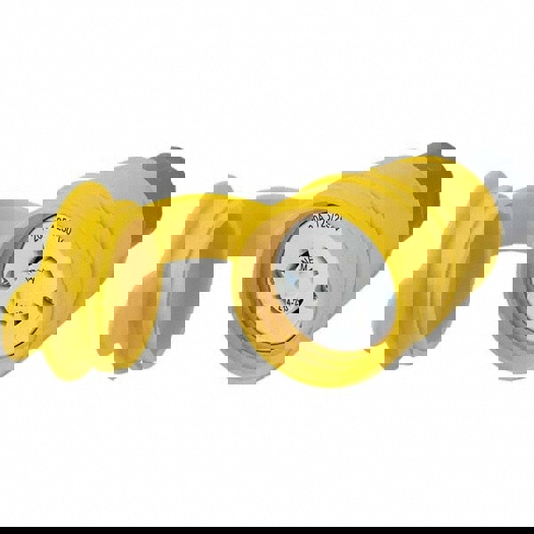 Locking Inlet: Plug, Industrial, L14-20P, 125 & 250V, Yellow