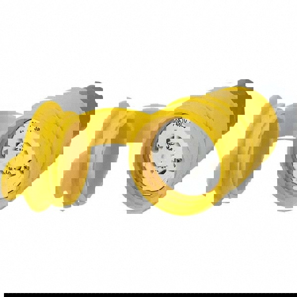 Locking Inlet: Connector, Industrial, L16-20R, 480V, Yellow
