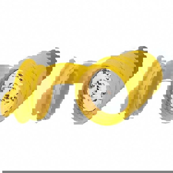 Locking Inlet: Connector, Industrial, L23-20R, 347 & 600V, Yellow