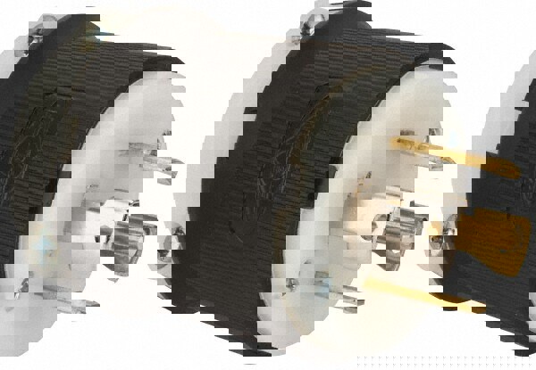 Locking Inlet: Plug, Industrial, L22-30P, 277 & 480V, Black & White