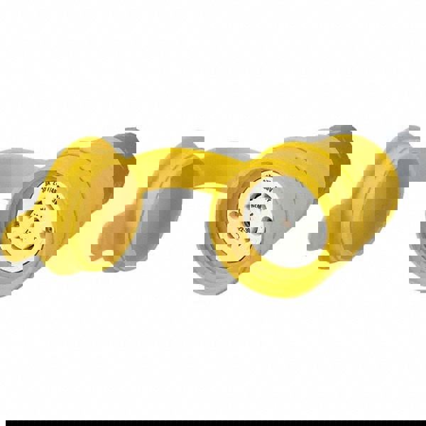 Locking Inlet: Connector, Industrial, L22-30R, 277 & 480V, Yellow
