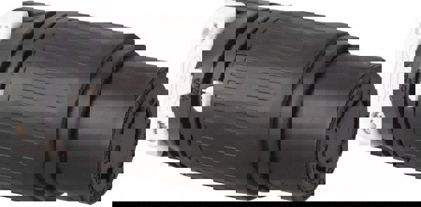 Locking Inlet: Connector, Industrial, Non-NEMA, Black & White