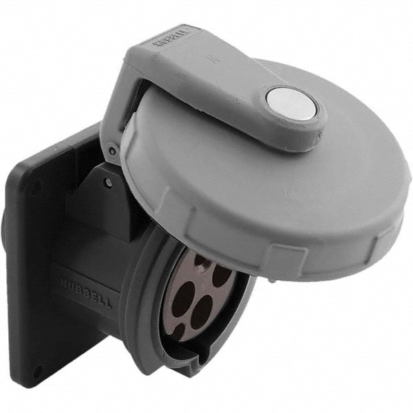 Pin & Sleeve Receptacles; Receptacle/Part Type: Receptacle; Pin Configuration: 4; Number of Poles: 3; IEC Pin & Sleeve Style: IEC 60309-2; IEC 60309-1; Amperage: 100 A; Hub Size (Inch): 1 in; Resistance Features: Water-Tight; Number Of Phases: 3; Number O