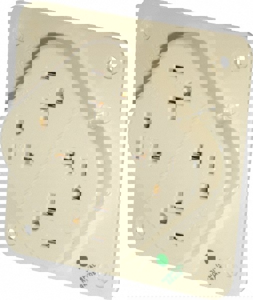 Straight Blade Fourplex Receptacle: NEMA 5-20R, 20 Amps, Self-Grounding