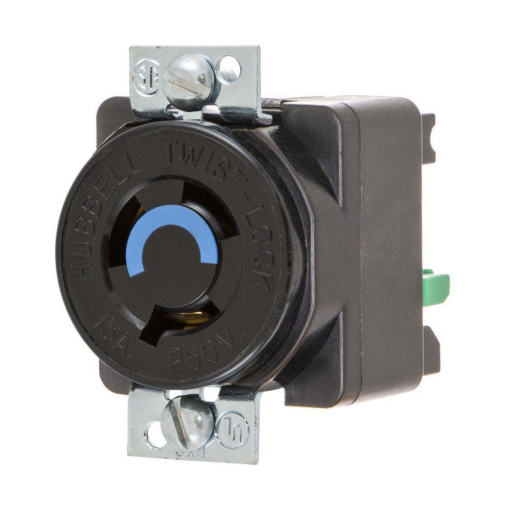 Twist Lock Receptacles; Receptacle Type: Single ; Mount Type: Panel ; Gender: Female ; Material: Nylon ; Color: Black ; Flange Style: No Flange