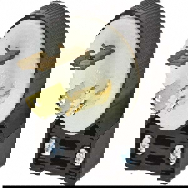 Locking Inlet: Plug, Industrial, L6-15P, 250V, Black & White