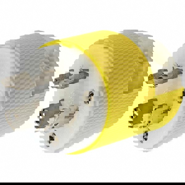 Locking Inlet: Plug, Marine, L6-15P, 250V, Yellow